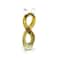 12" Amber Yellow Glass Abstract Infinity Sculpture
